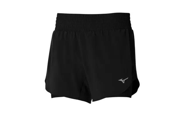 Mizuno Women's 2-in-1 Black Running Shorts For Comfort And Performance