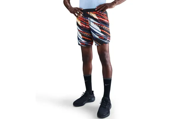 Nike Dri-fit Stride 7 Running Shorts With Inner Briefs, Black Red, - Ideal For Training And Performance