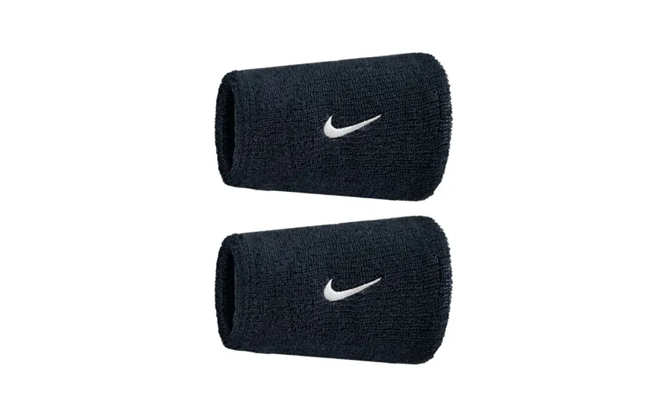 Nike Swoosh Classic Doublewide Wristband 2-pack One Size Black Unisex