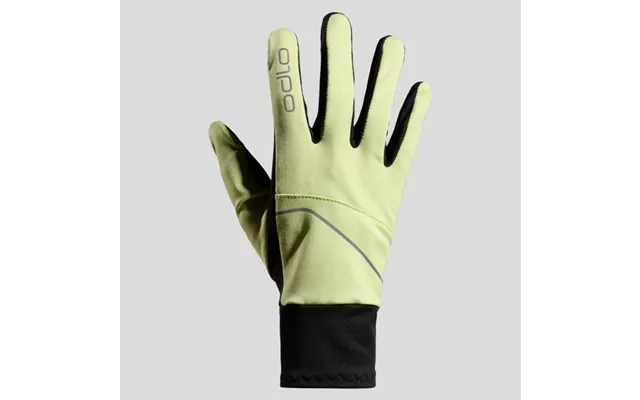 Odlo Intensity Safety Light Gloves Green Xs - Perfect For Night Running And Cold Conditions