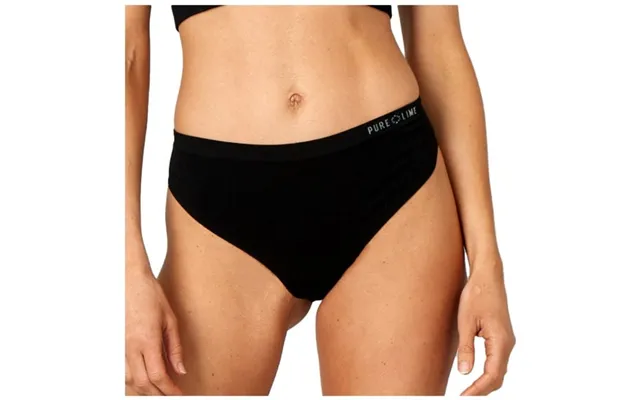 Purelime Seamless Thong For Women - Black Baselayers For Ultimate Comfort And Performance