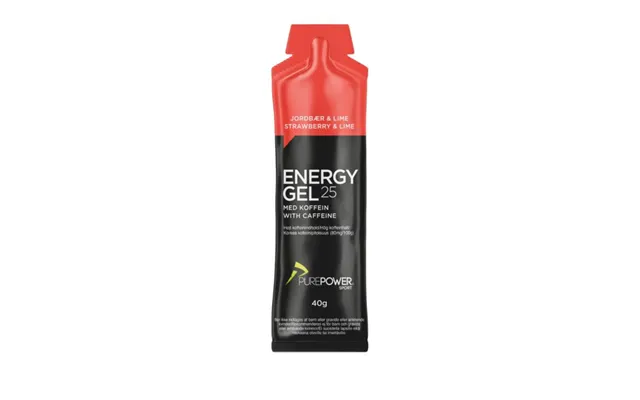 Purepower Energi Gel With Caffeine 40g - Strawberry Lime, Ideal For Running And Training Boosts Energy And Focus product image