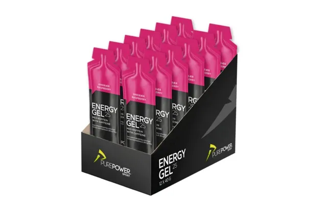Purepower Energy Gel Caffeine Raspberry 12x40g. One Size White Unisex product image