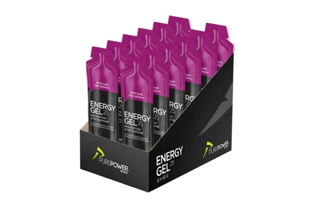 Purepower Energy Gel Caffeine Red Berry 12x40g. One Size Unisex