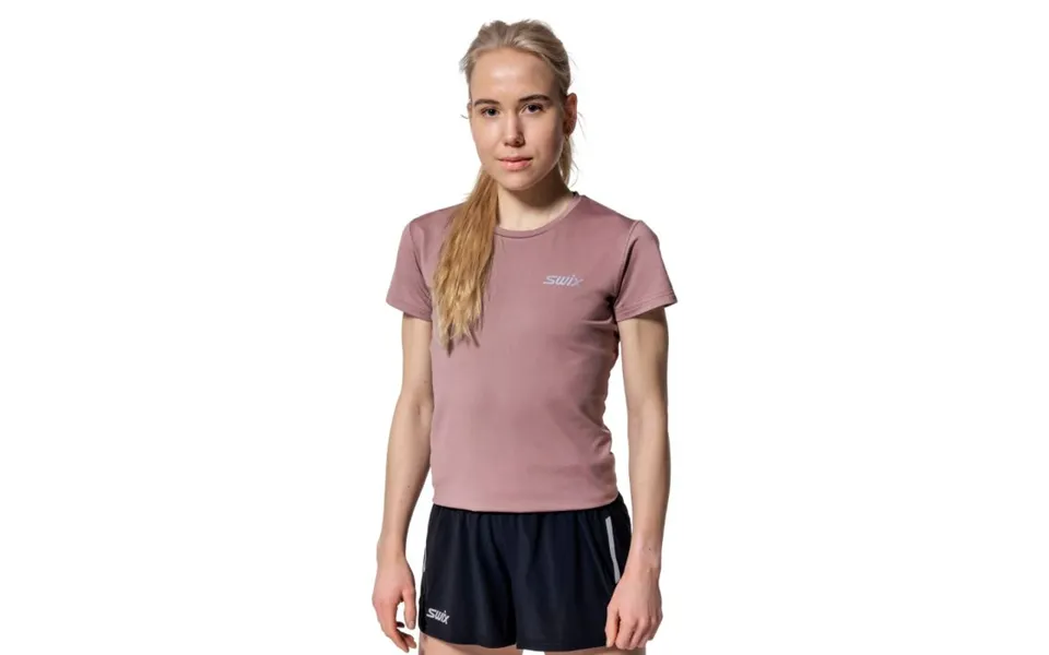Swix Pace Nts Short Sleeve Baselayer Tee For Women - Comfortable, Breathable Running Top In Lilac