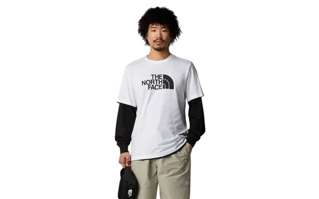 The North Face Easy Ss Tee For Men - White, Ideal For Running And Leisure Activities