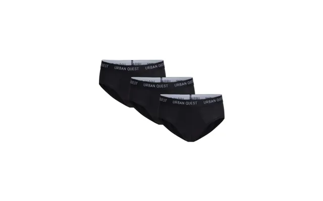 Urban Quest Bamboo Briefs 3-pack For Men - Comfortable Black Baselayers For Running