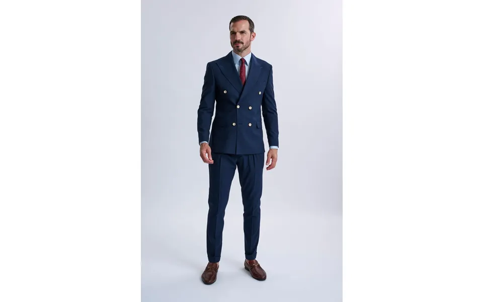 Fabrizio Navy Pinstripe Double-breasted Suit