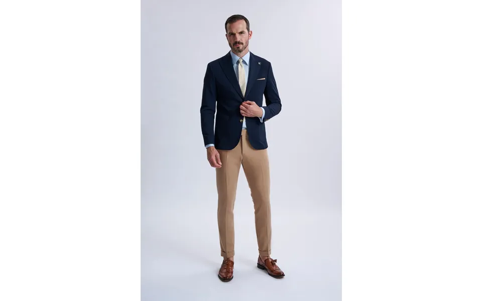 Marcello Single-breasted Blazer With Camel Trousers