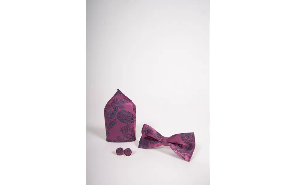Pink Paisley Bow Tie Set-bow Tie - Pocket Square