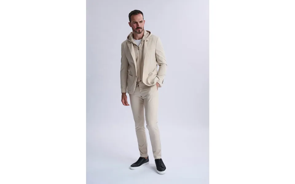 Rulli Beige 360 Stretch Technical Suit With Detachable Hood