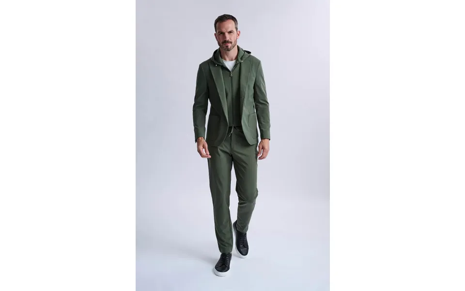 Rulli Khaki 360 Stretch Technical Suit With Detachable Hood
