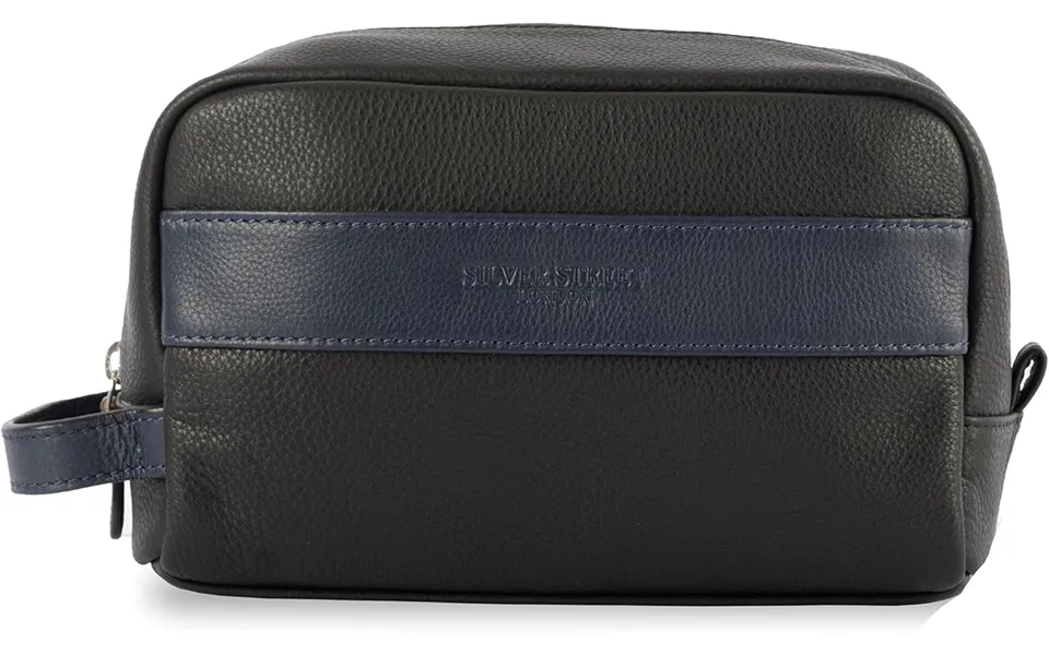 Walter Leather Washbag - Blue