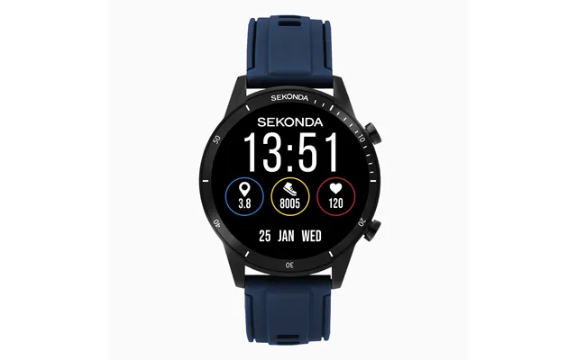 Sekonda Active Go Smart Watch Black Case And Blue Silicone Strap 30288