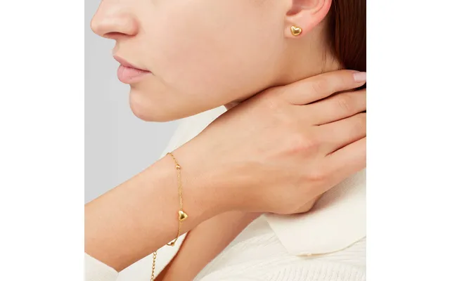 Sekonda Gold Heart Bracelet & Earring Set