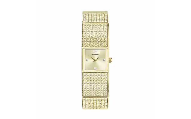 Sekonda Sekonda Crystal Ladies Watch Gold Alloy Case & Bracelet With Champagne Dial 40603
