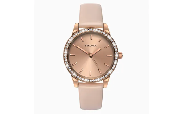 Sekonda Sekonda Day To Night Ladies Watch Rose Gold Case & Pu Strap With Rose Dial 2452