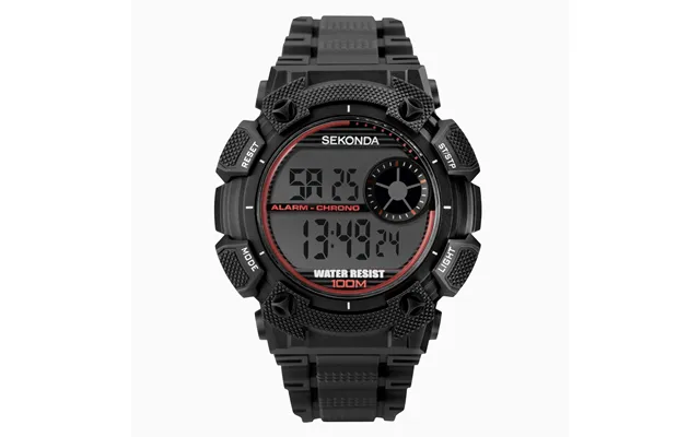 Sekonda Sekonda Digital Men's Watch Black Case & Plastic Strap With Dial 1676