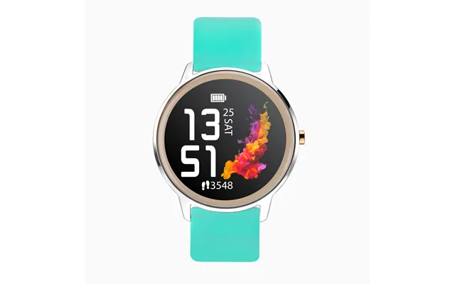 Sekonda Sekonda Flex Smart Watch Silver Case & Turquoise Silicone Strap 40450