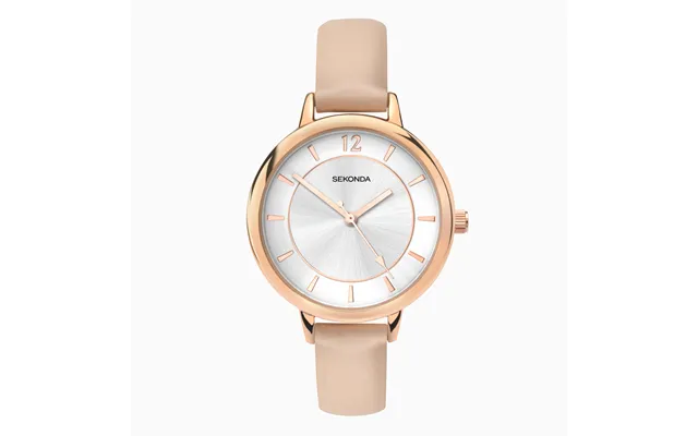 Sekonda Sekonda Ladies Watch Rose Gold Case & Pu Strap With Silver Dial 2137