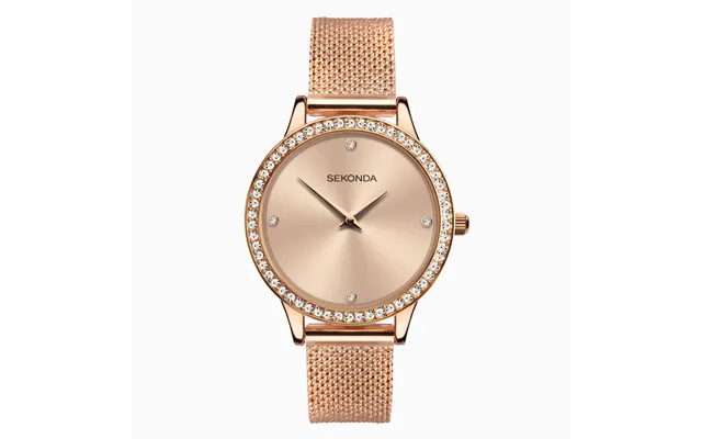 Sekonda Sekonda Ladies Watch Rose Gold Case & Stainless Steel Mesh Bracelet With Rose Dial 40036