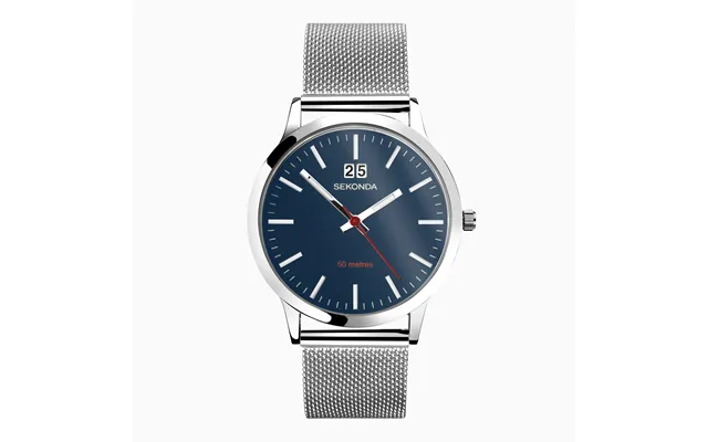 Sekonda Sekonda Nordic Men's Watch Silver Case & Stainless Steel Mesh Bracelet With Blue Dial 30046
