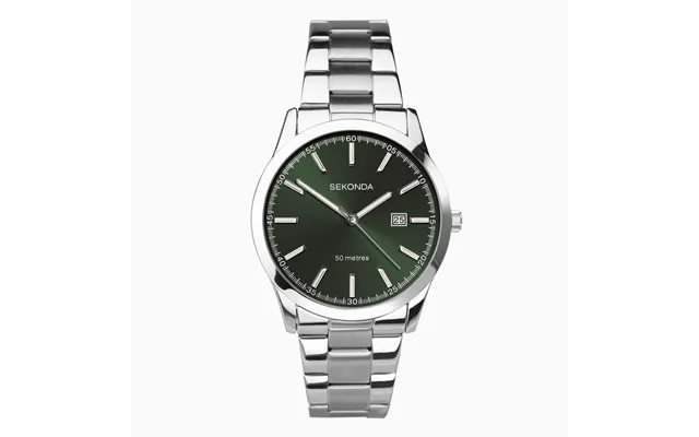 Sekonda Sekonda Taylor Men's Watch Silver Case & Stainless Steel Bracelet With Green Dial 1946