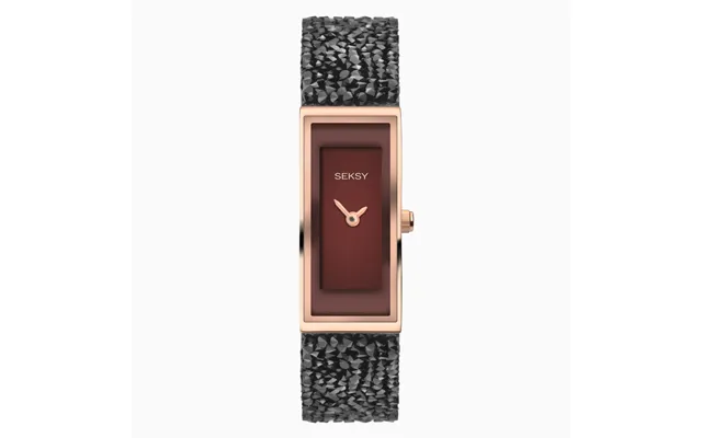 Seksy Seksy Rocks Ladies Watch Rose Gold Case & Leather Bracelet With Red Dial 2576