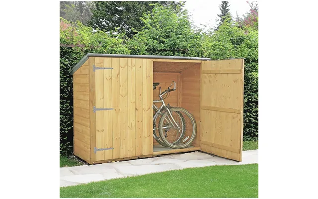 6' X 2'6 1.89x0.75m Shire Wooden Bike Shed & Garden Storage - No Floor