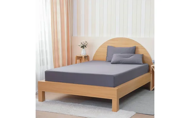 Ackly Bamboo - Charcoal Fitted Sheet, Double