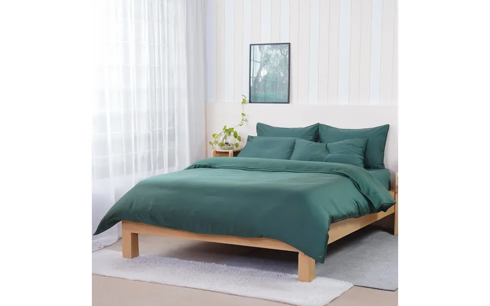 Ackly Bamboo - Royal Green Duvet Cover, Double