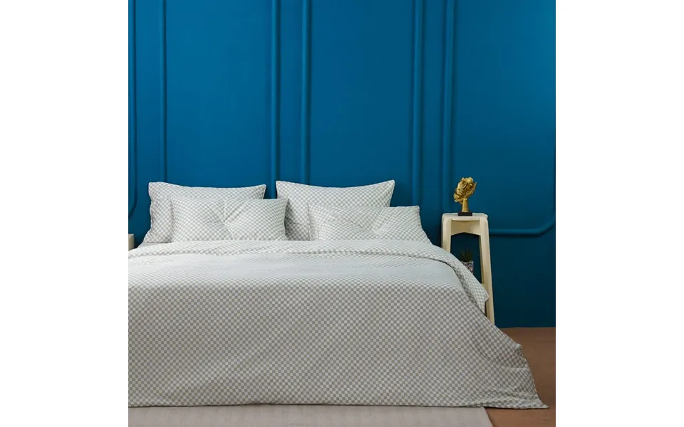 Ackly Bamboo - Sage Green Checkerboard Duvet Cover, Super King