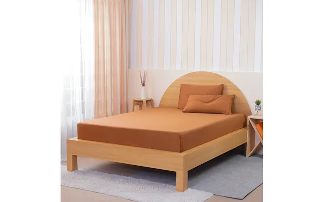 Ackly Bamboo - Terracotta Orange Fitted Sheet, King