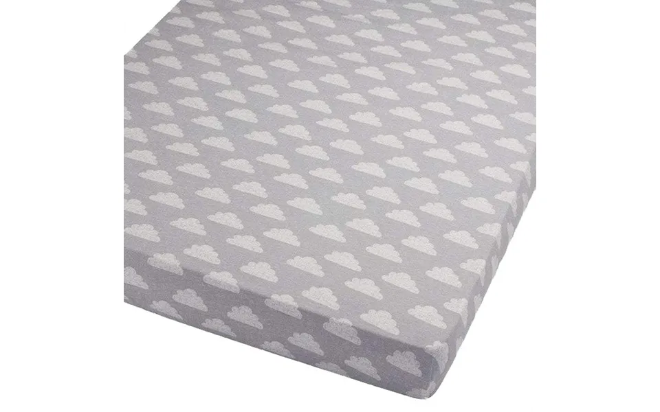 Crib Jersey Fitted Sheet 100% Cotton 40x90cm - Fits All Models, Clouds