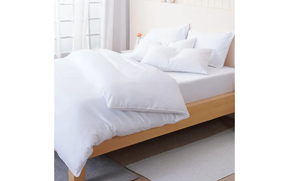 Ella Cotton - White Duvet Cover, Fitted Sheet & Pillowcases Set, Super King