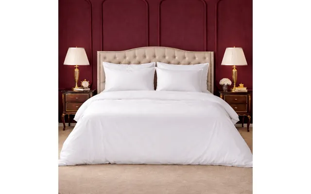 Loomshire Bamboo White Full Bedding Set - Edit 1, King Pillowcase Pair Fitted Sheet Duvet Cover