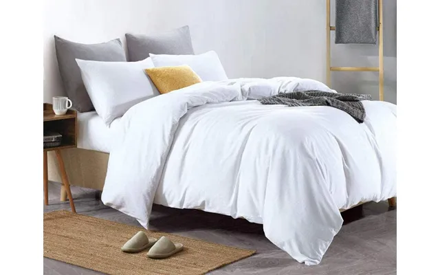 Pure Egyptian Cotton Duvet Cover Bed Set In Plain White - King Size