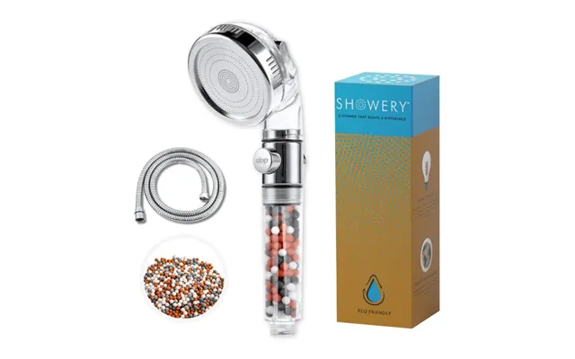 Showery Ecoflow - Water Saving & Softening Shower Head, 3-in-1 Value Pack