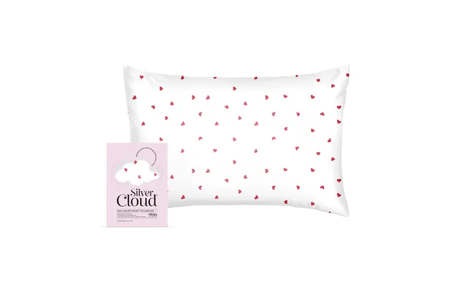 Silver Cloud Satin Heart Pillowcase Love Heart Infused With Silver Ions