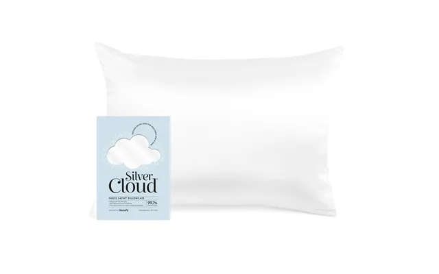 White Satin Pillowcase Infused With Silver Ions