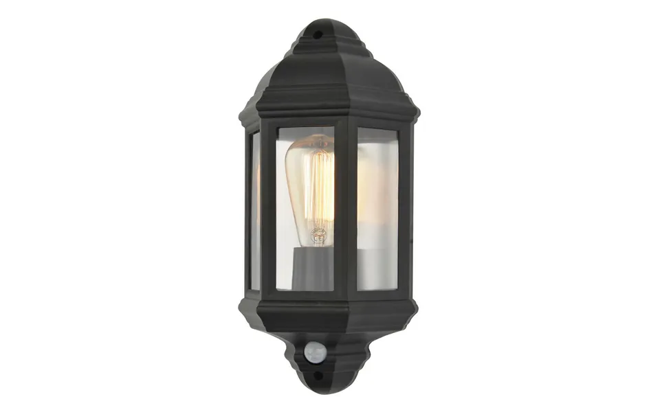 Coast Athena With Pir Half Lantern In Black Outdoor Exterior