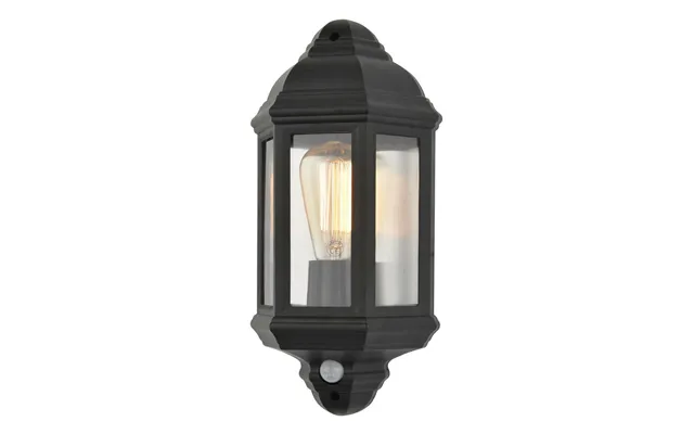 Coast Athena With Pir Half Lantern In Black Outdoor Exterior