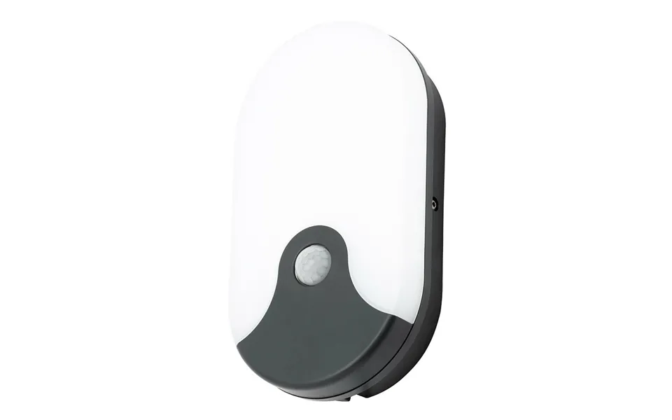 Coast Turus Led Oval Bulkhead 15w Pir Sensor Tri-colour Cct In Black Outdoor Exterior