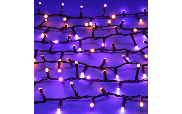 Festive 350 Glow-worm Lights Purple And Orange