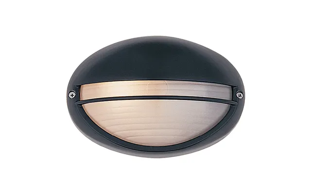 Firstlight Streamline 200mm Bulkhead Eyelid With Opal Glass In Black Outdoor Garden Wall Light