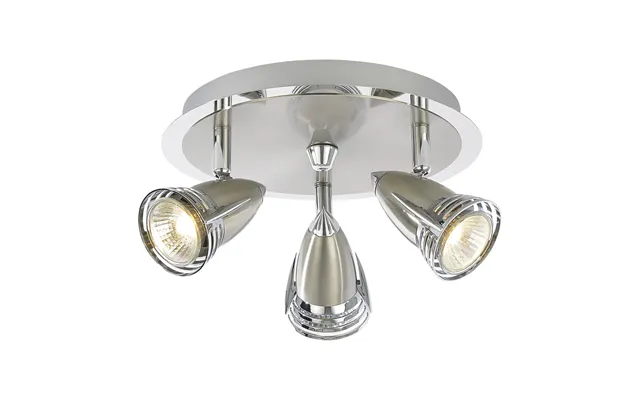 Inlight Elara 3-light Ceiling Spotlight In Satin Nickel And Chrome