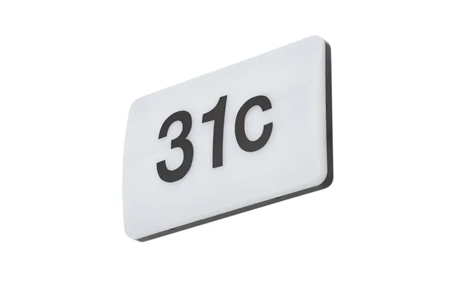 Zink Mesa Led Door Number 16w Warm White In Black Outdoor Exterior Lights