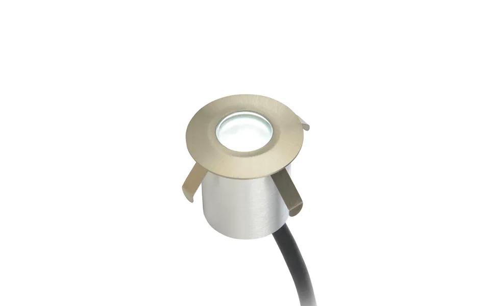 Zink Ohio Led Deck Light 0.5w Warm White In Brushed Steel Outdoor Exterior Lights