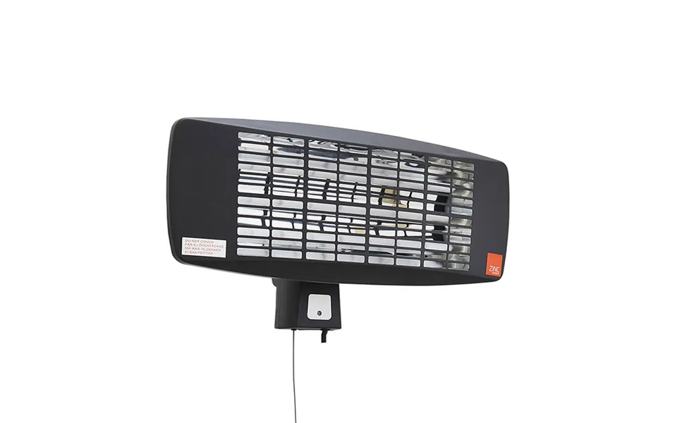 Zink Radiant Blaze Wall Mounted Patio Heater 2000w In Black Outdoor Exterior Lights