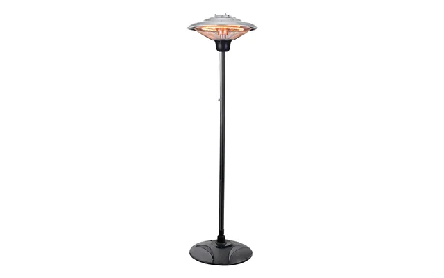 Zink Radiant Coral Floor Standing Patio Heater 1500w Carbon Element Floor Standing In Silver Outdoor Exterior Lights